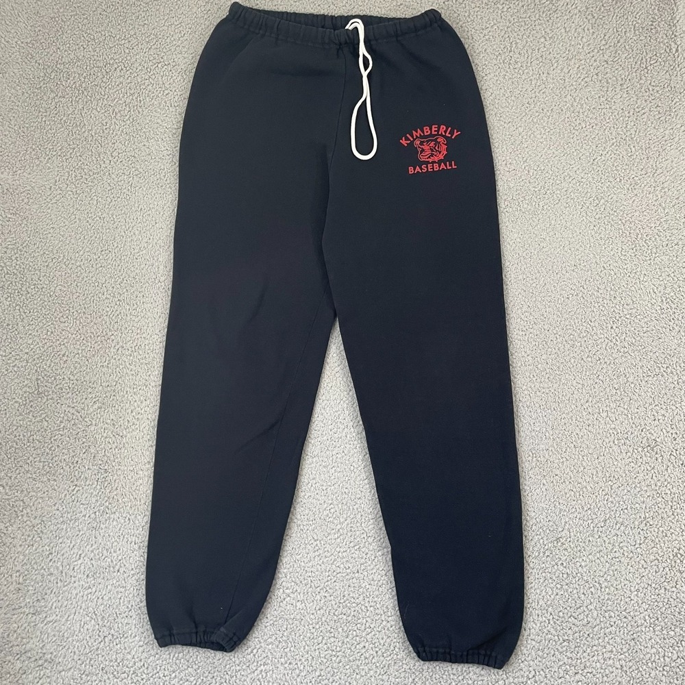Kimberly Baseball Russell Athletic Sweatpants L Black Bulldogs Lounge Sportswear